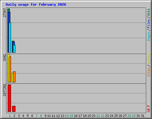 Daily usage for February 2026