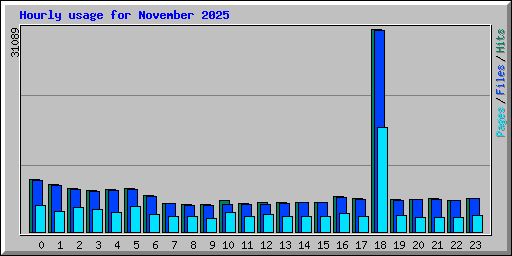 Hourly usage for November 2025