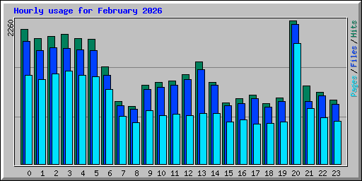 Hourly usage for February 2026