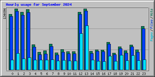 Hourly usage for September 2024