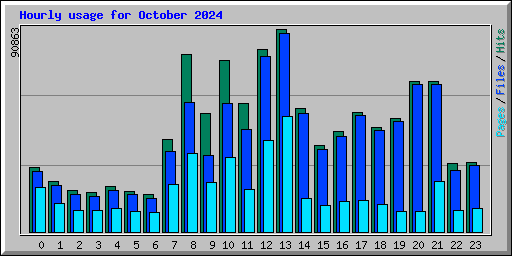 Hourly usage for October 2024